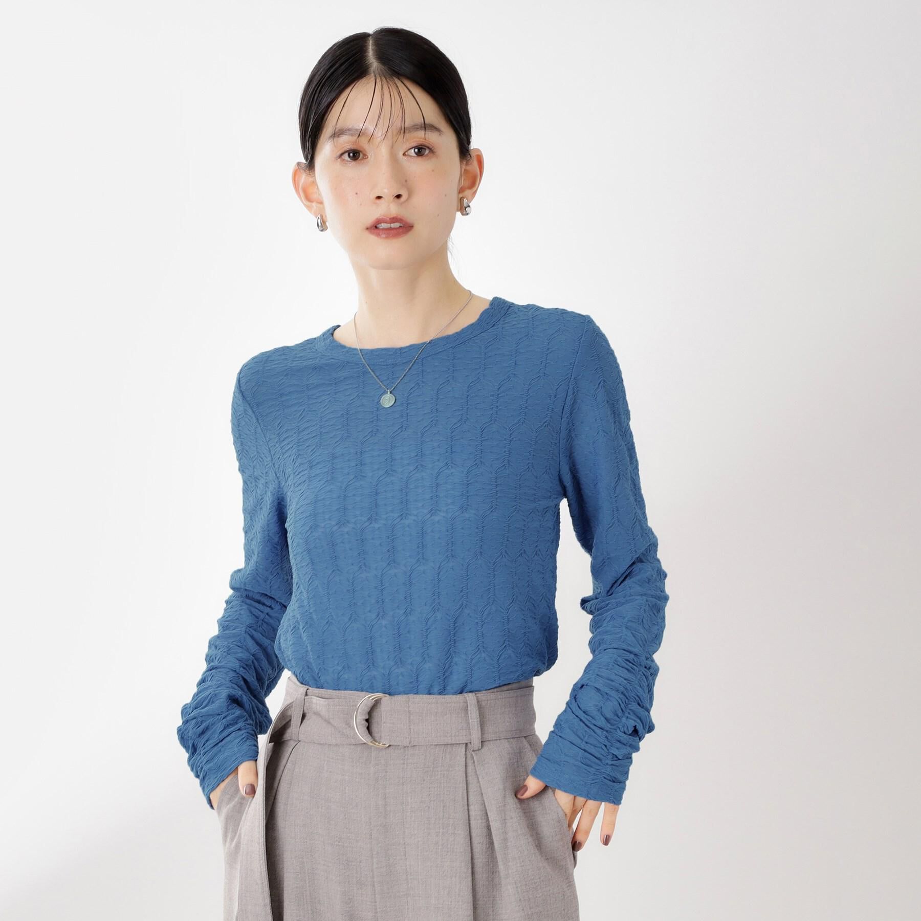 THE SHOP TK「ウェーブシアー袖クシュプルオーバー【洗濯機OK】」|Tシャツ・カットソー|