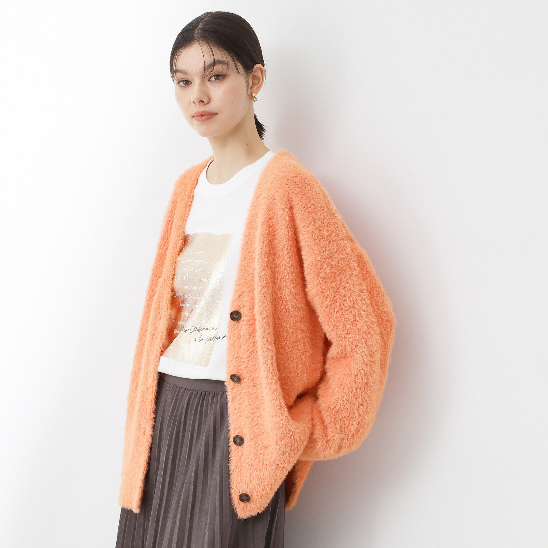 THE SHOP TK「【ふわふわあったか】フェザーカーディガン」|カーディガン|