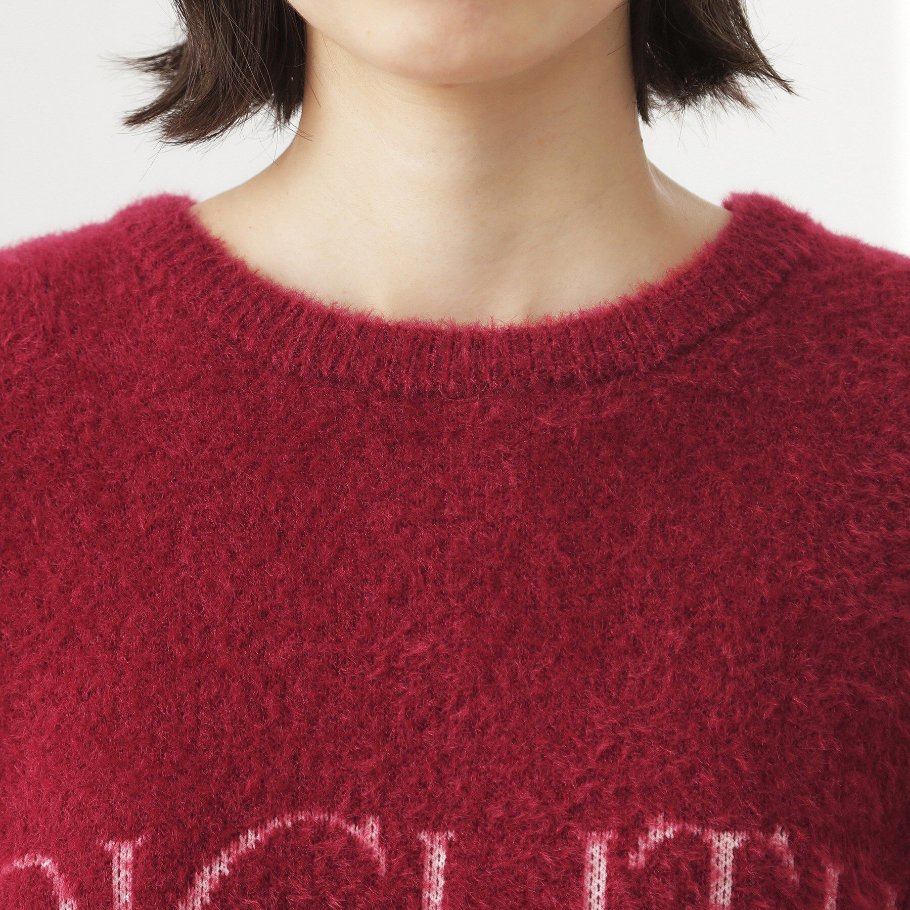 THE SHOP TK「ベルベットフェザー ロゴニットプルオーバー」|Tシャツ・カットソー|