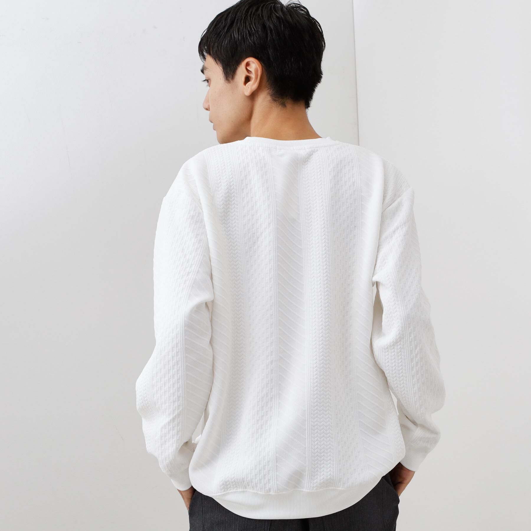 THE SHOP TK「【無地に飽きた方へ】ふくれジャカードスウェット　洗濯機OK/6色展開/ユニセックスでおすすめ！」|パーカー|