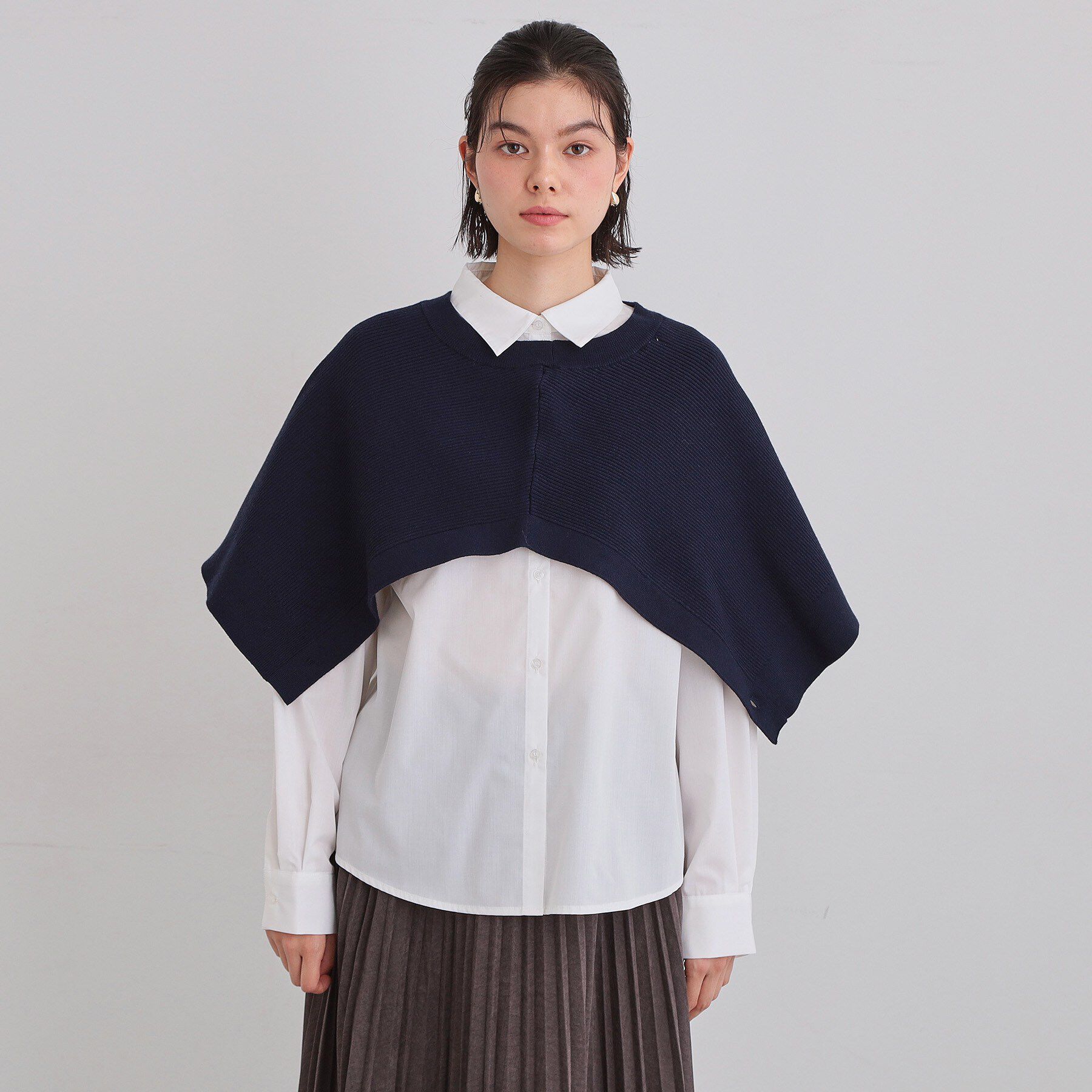 THE SHOP TK「【2点セット】レイヤードスタイルでこなれ見え ニットベスト＆シャツ」|その他|