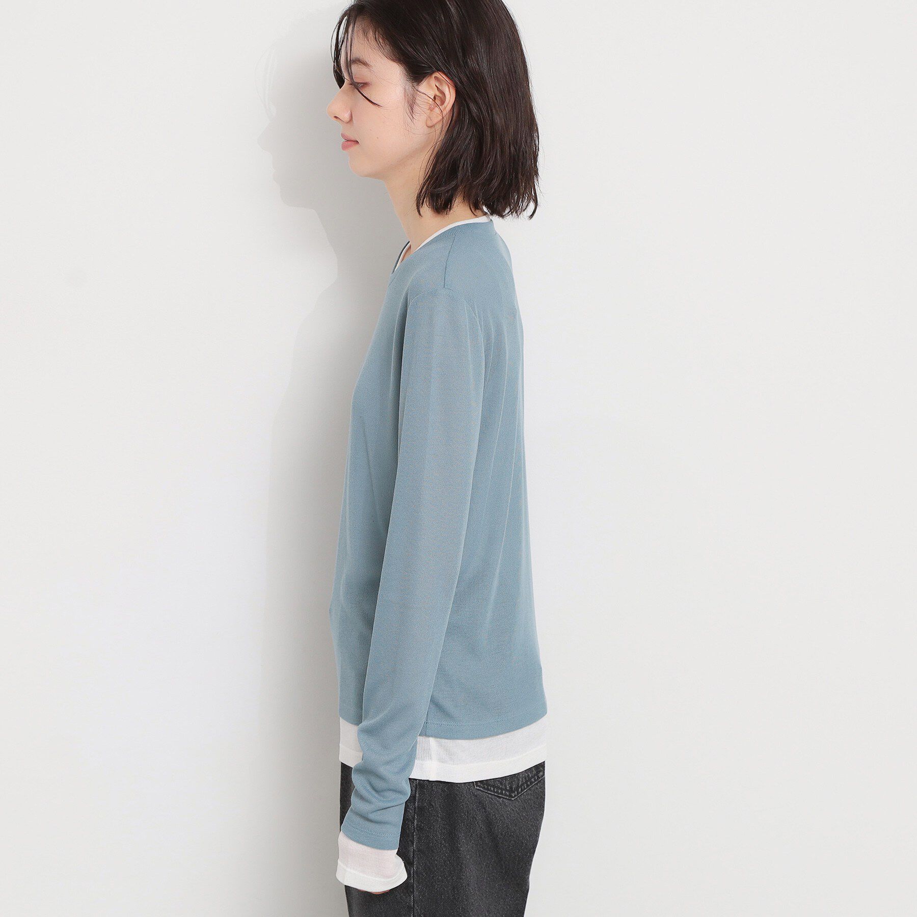 THE SHOP TK「配色テレコカットソー」|Tシャツ・カットソー|