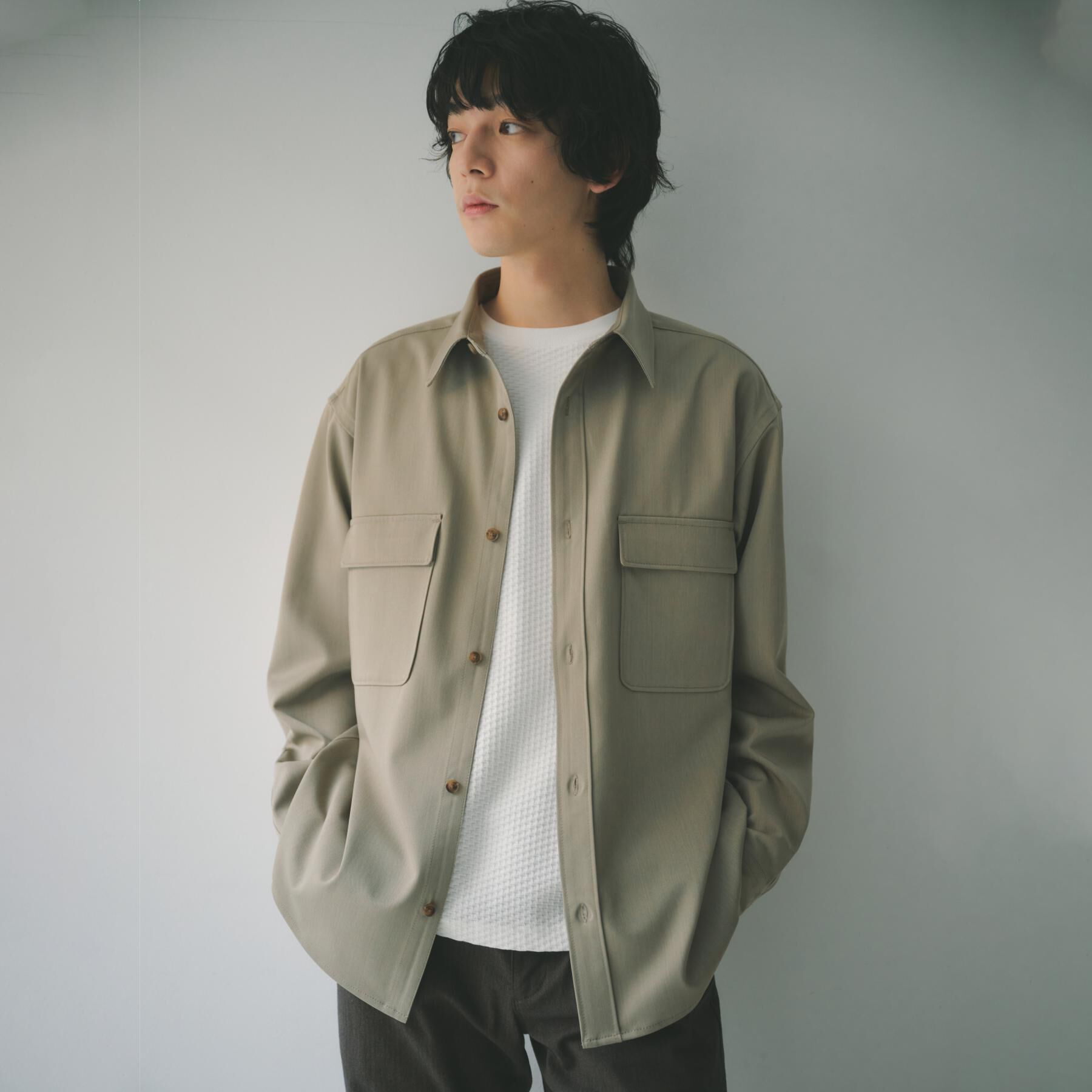 THE SHOP TK「FLEX LINE  カバーオール　ストレッチ/防シワ/マシンウォッシャブル/セットアップ可」|シャツ・ブラウス|