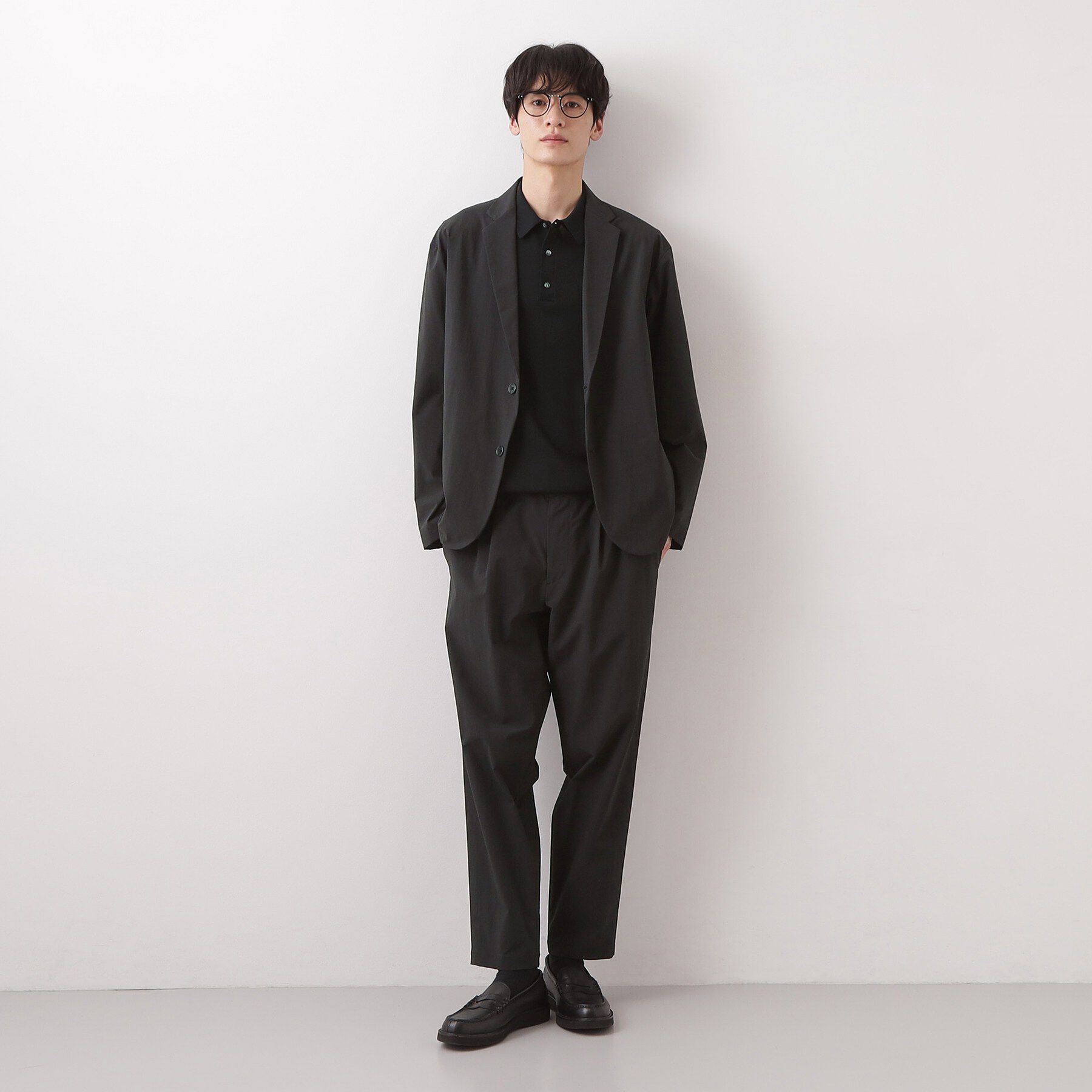 THE SHOP TK「《KURO》コーデュラナイロン  テーパードパンツ セットアップ可／防シワ／撥水／ストレッチ」|その他|