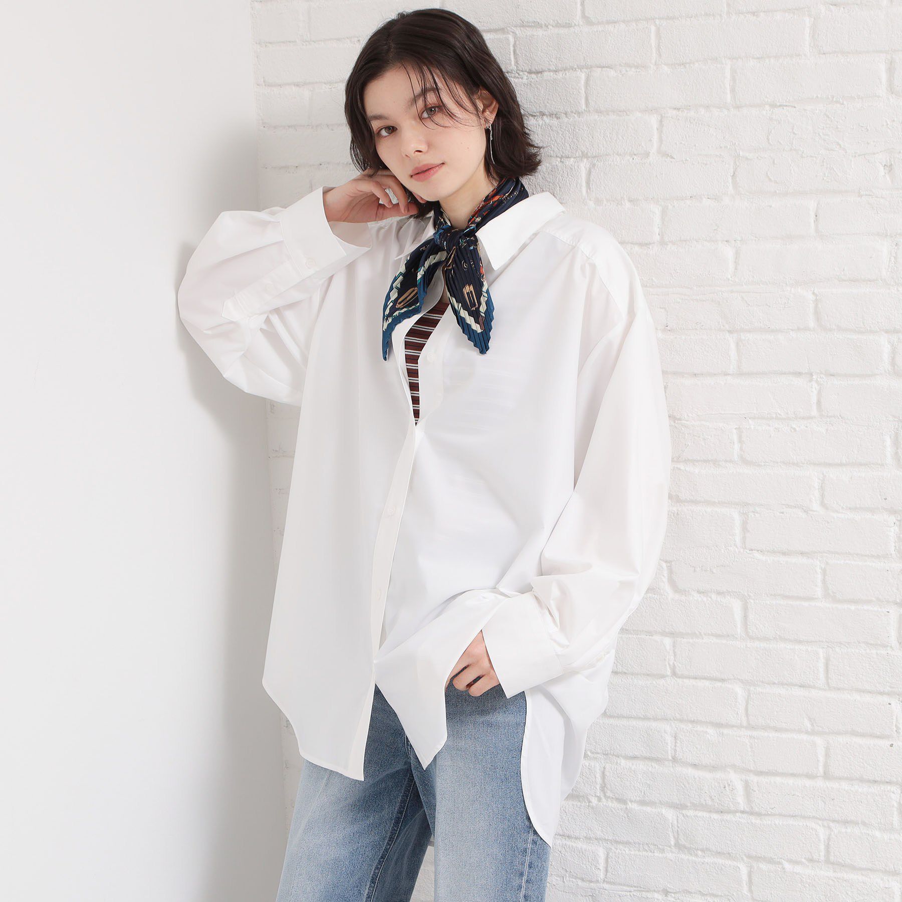 THE SHOP TK「プリーツスカーフ」|バンダナ・スカーフ|