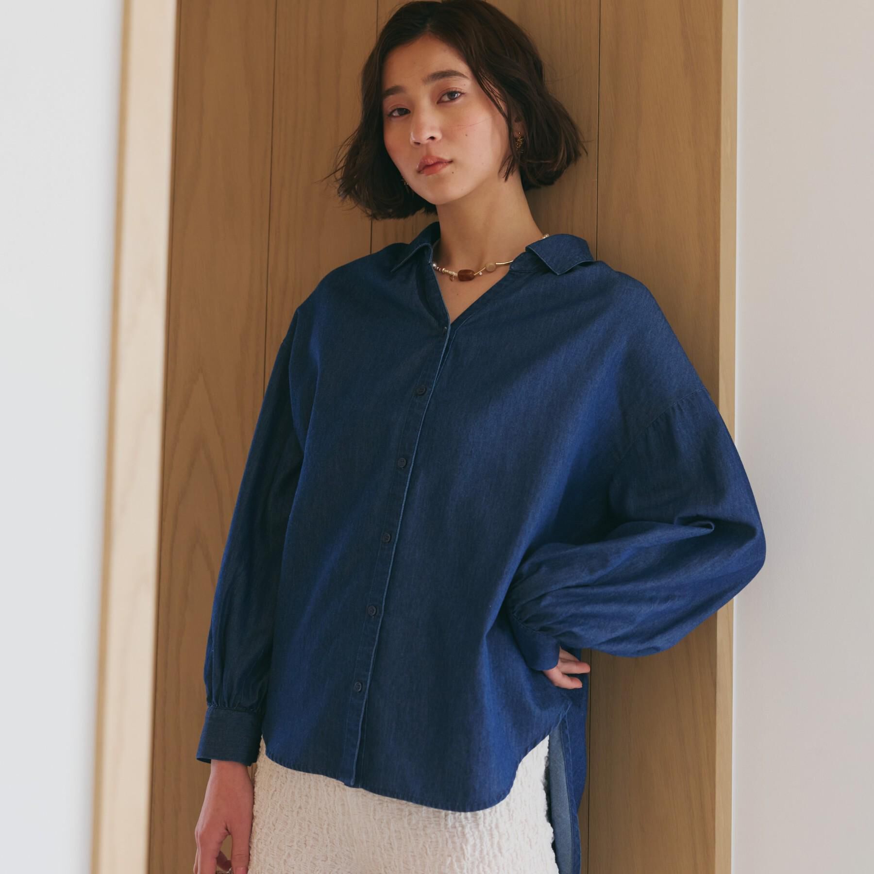 THE SHOP TK「【後ろ姿もサマになる】バックシャーリングシャツ」|シャツ・ブラウス|