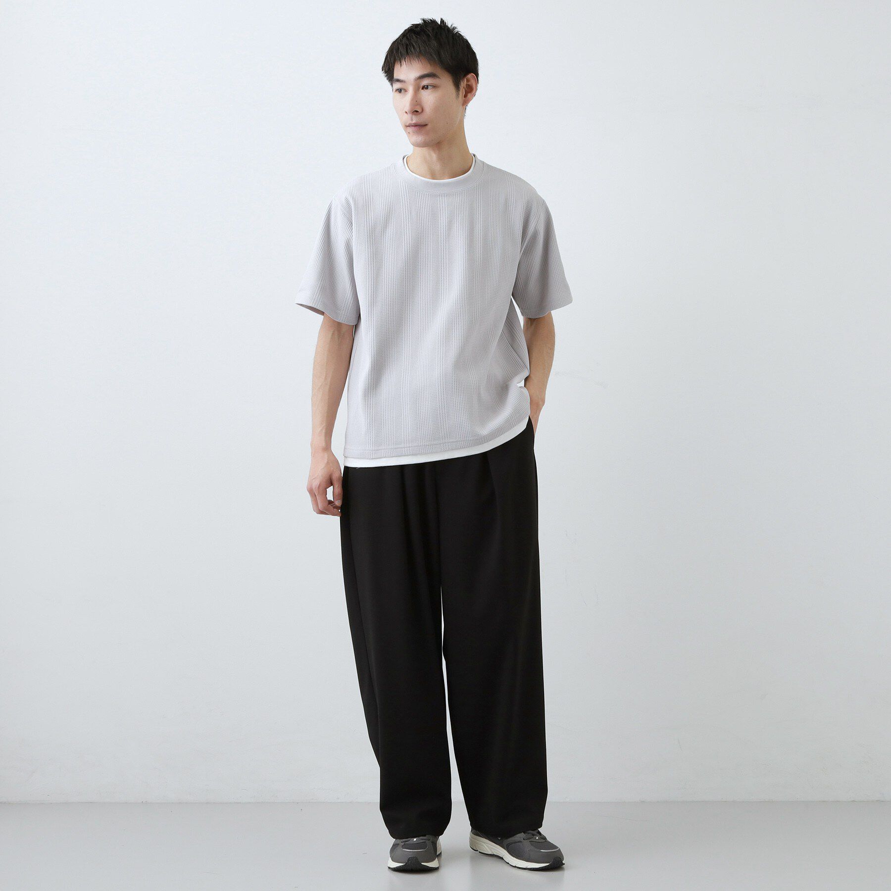 THE SHOP TK「【ラクして決まる！】レイヤード風半袖Tシャツ　洗濯機OK」|Tシャツ・カットソー|
