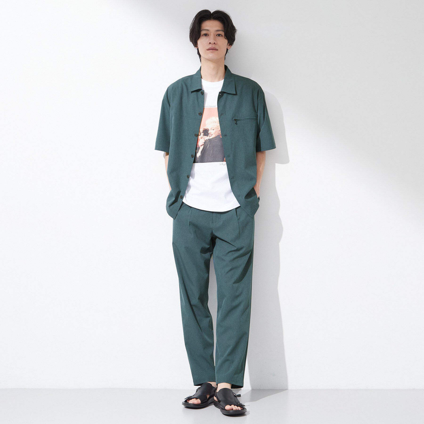 THE SHOP TK「【吸水速乾／防シワ／マシンウォッシャブル】ハイドロクール 半袖シャツ」|シャツ・ブラウス|