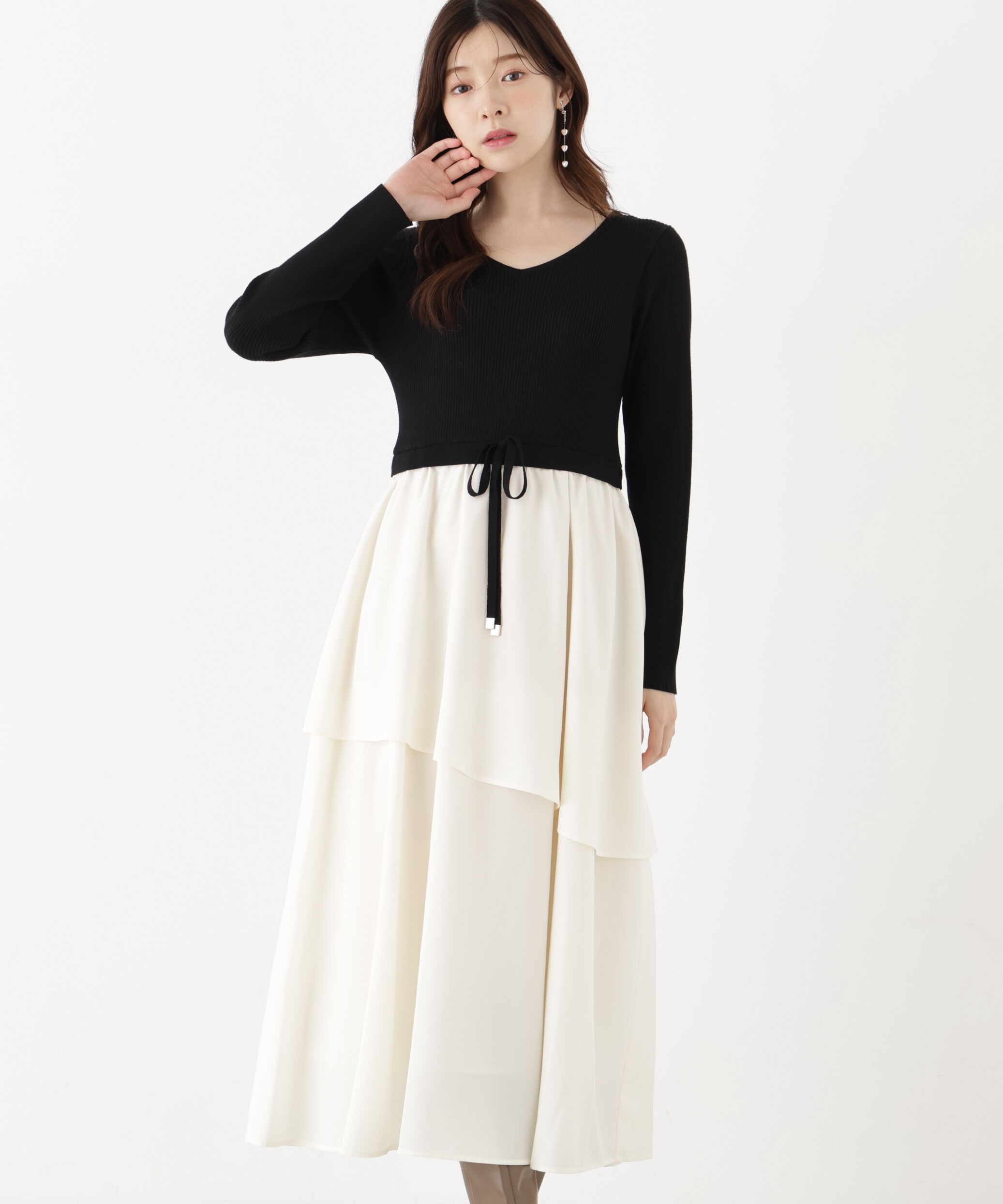 PROPORTION BODY DRESSING「ティアードスカートドッキングワンピース」|ワンピース|