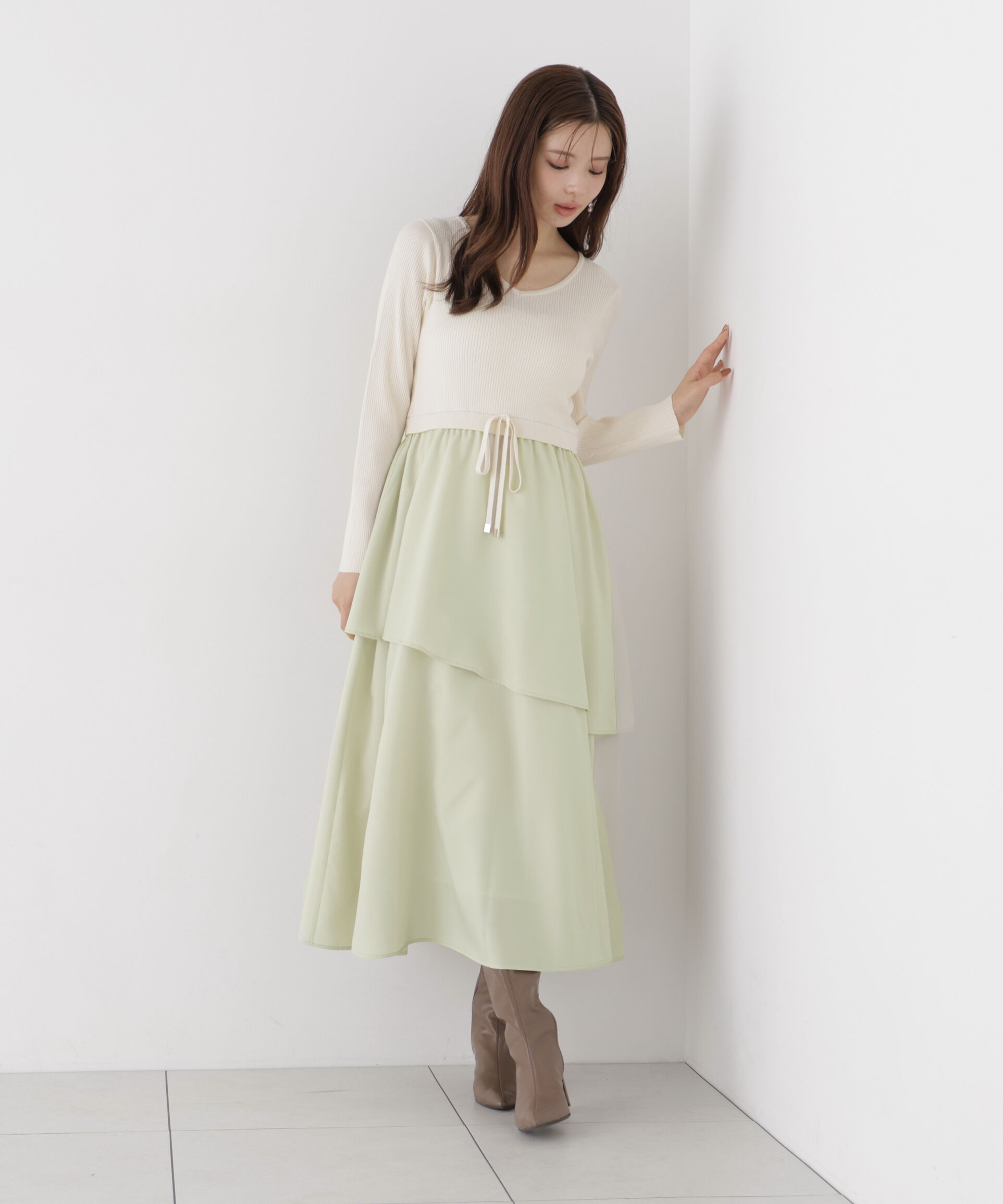 PROPORTION BODY DRESSING「ティアードスカートドッキングワンピース」|ワンピース|