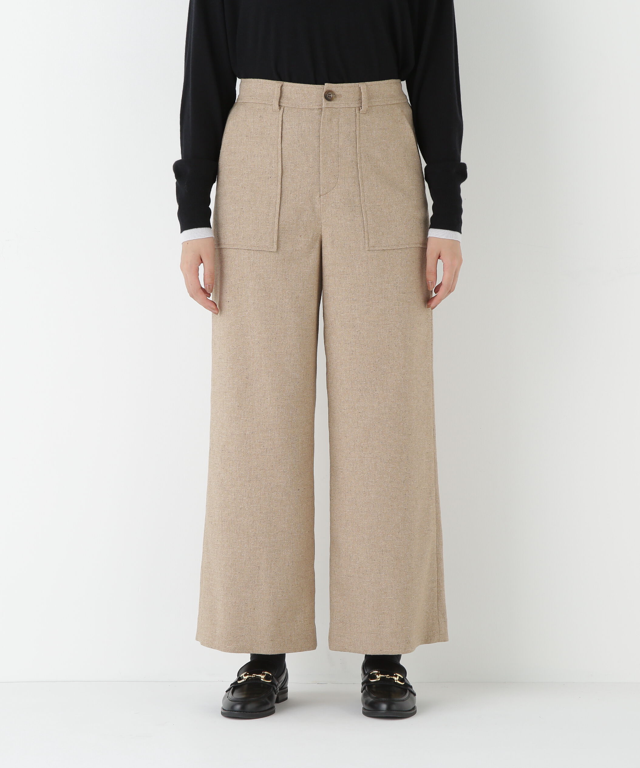  「◆シルクネップツイルツィードベイカーセミワイドパンツ」|その他|