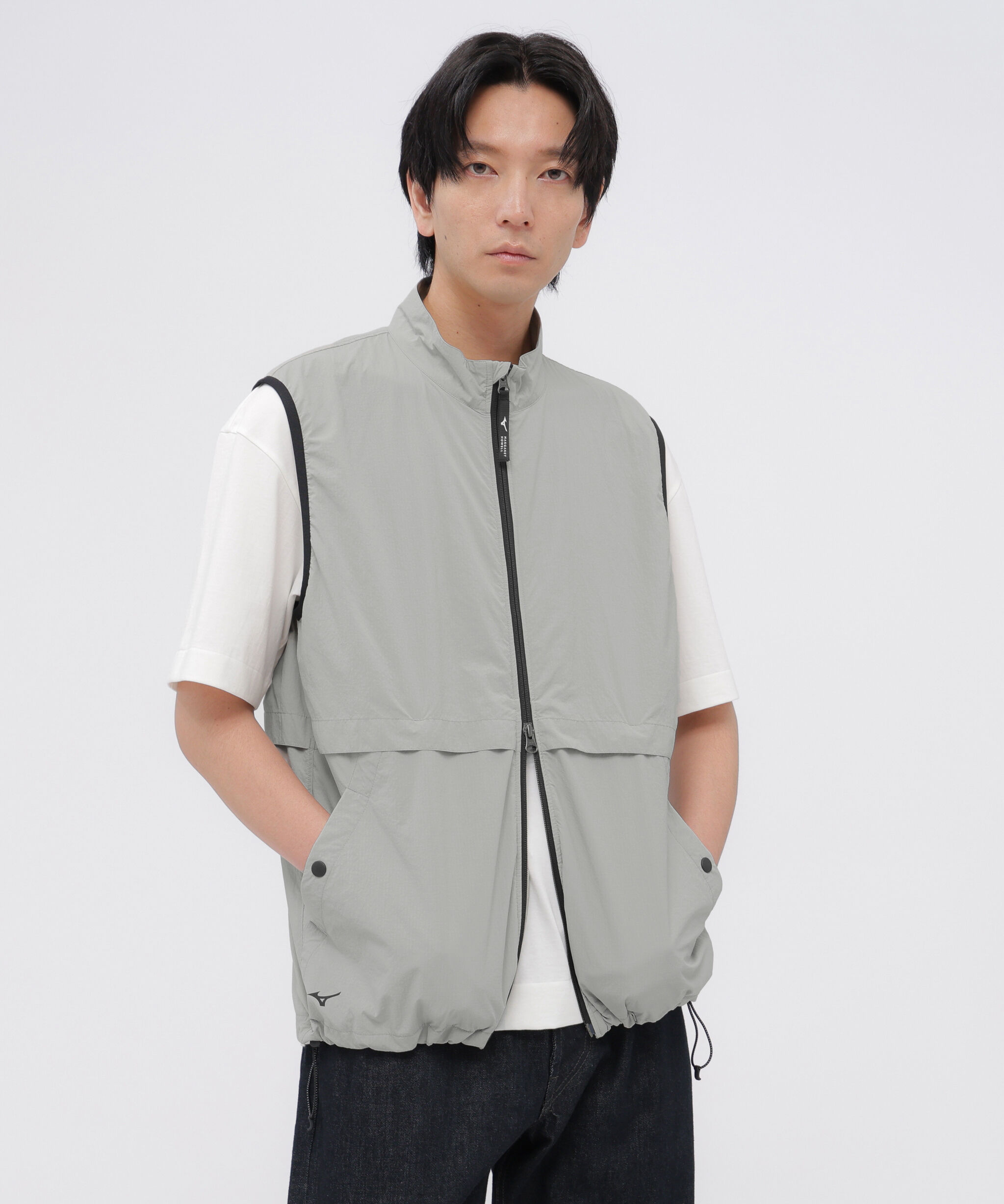MARGARET HOWELL「RECYCLED NYLON LIGHTWEIGHT RIP STOP BLOUSON/#REF!」|その他|LIGHT GREY1