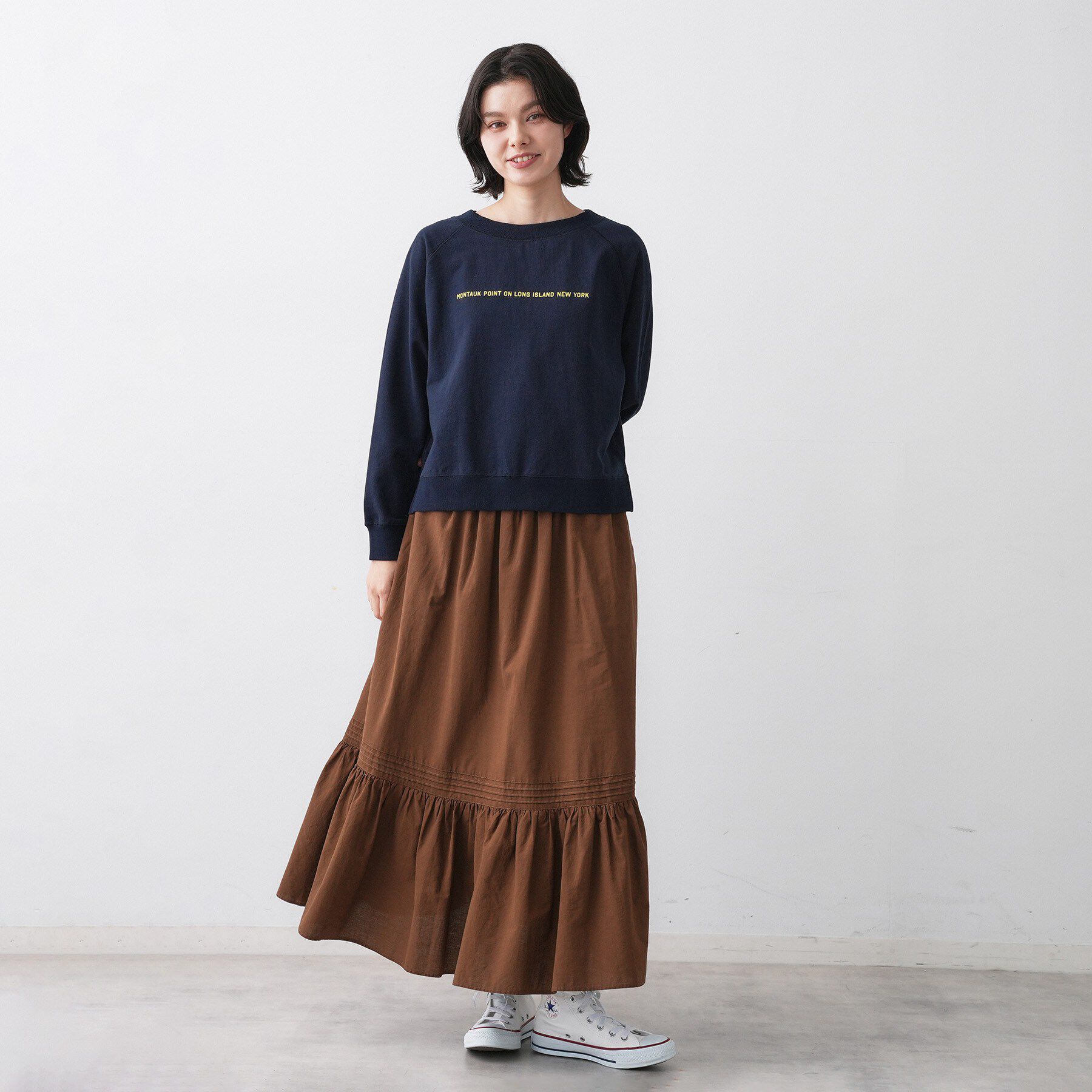 Dessin「【洗える】ラグラン切り替えミニロゴカットソー」|Tシャツ・カットソー|