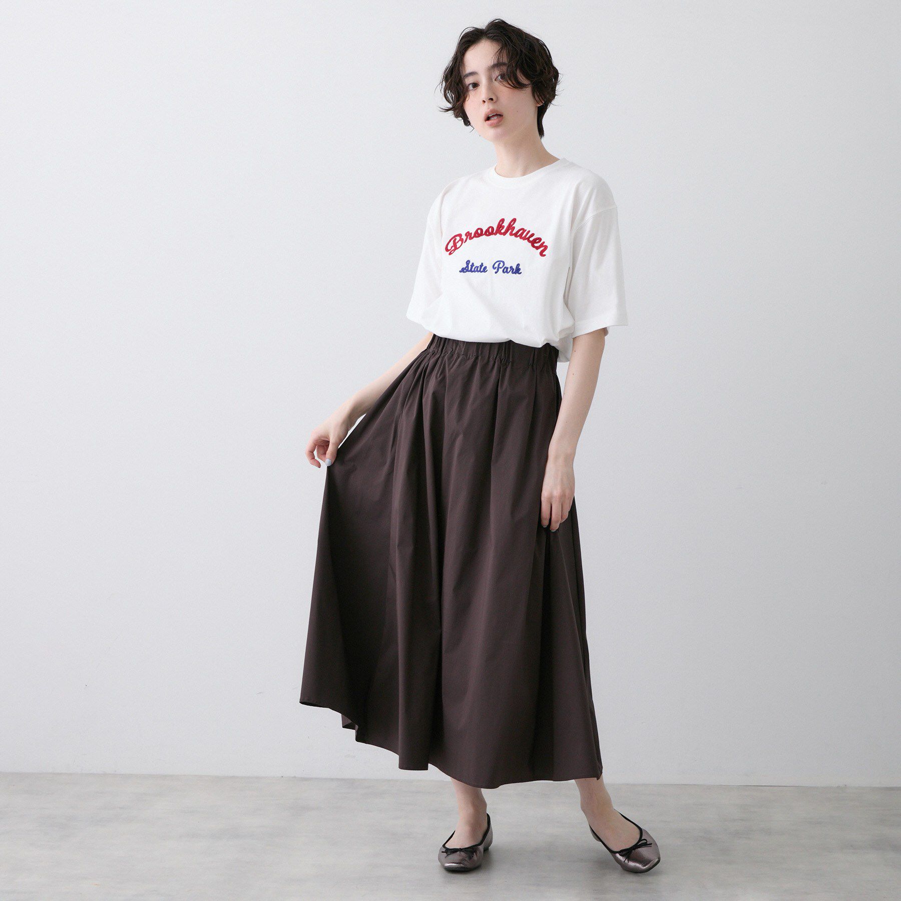Dessin「【洗える】オーガニックコットンロゴTシャツ」|Tシャツ・カットソー|