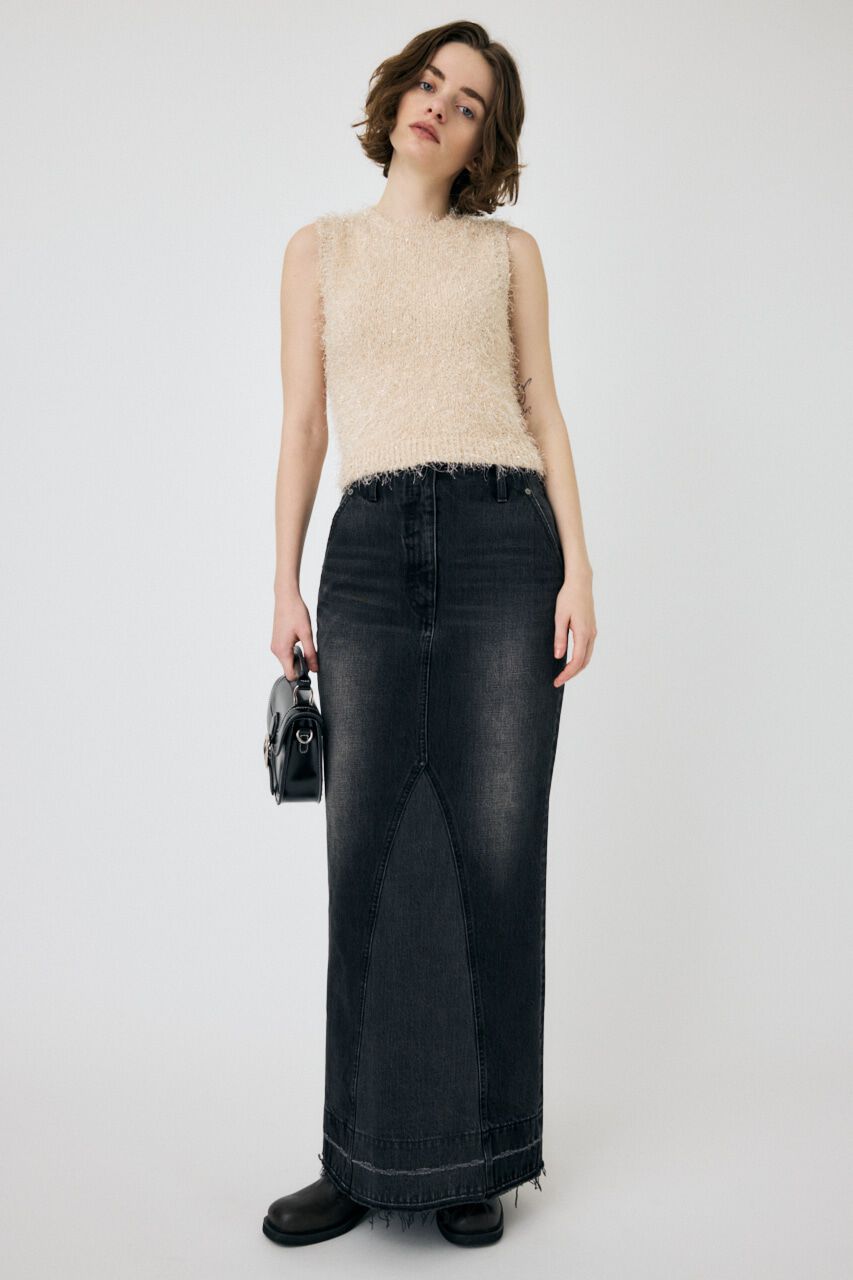 MOUSSY「SHAGGY GLITTER KNIT トップス」|ニット・セーター|