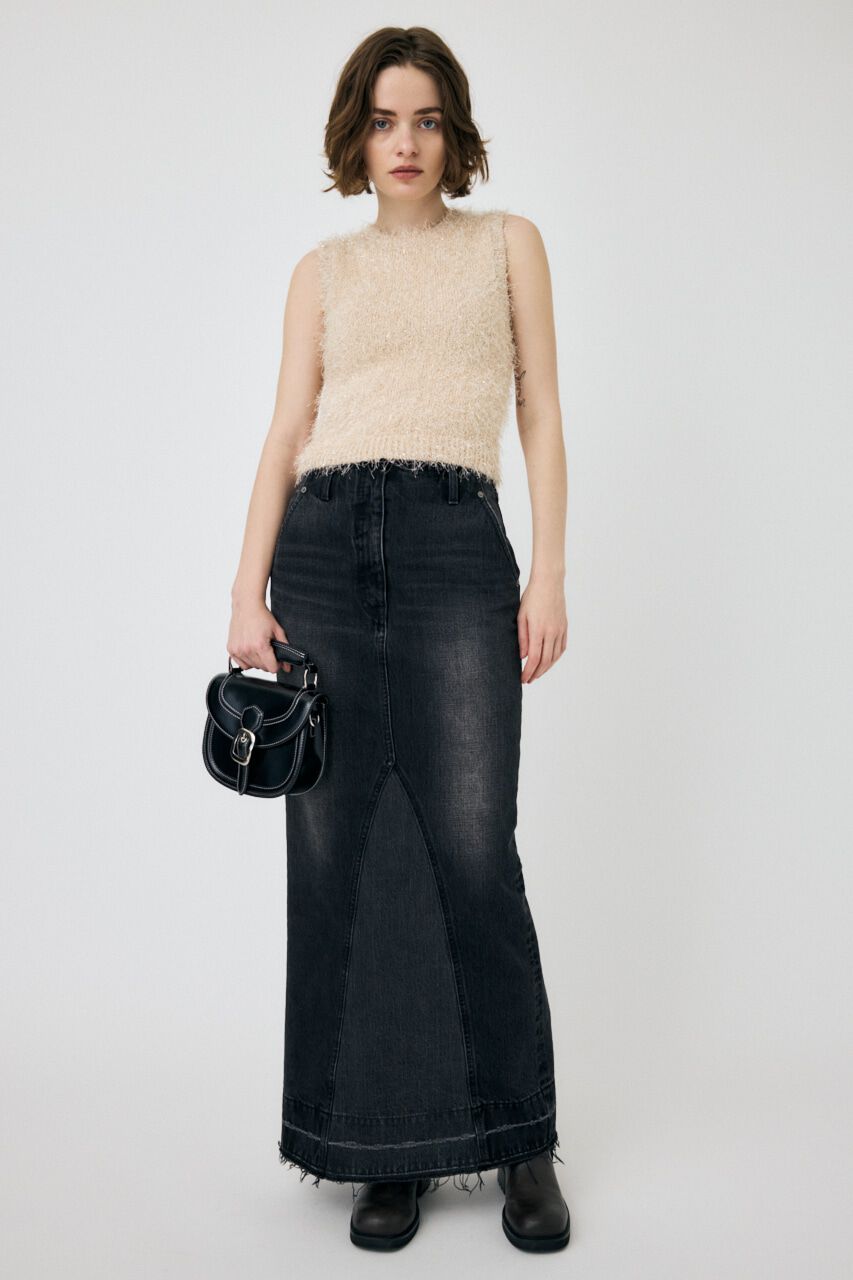 MOUSSY「SHAGGY GLITTER KNIT トップス」|ニット・セーター|