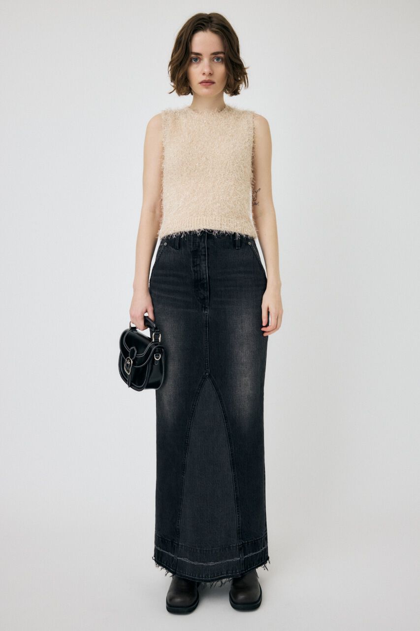 MOUSSY「SHAGGY GLITTER KNIT トップス」|ニット・セーター|