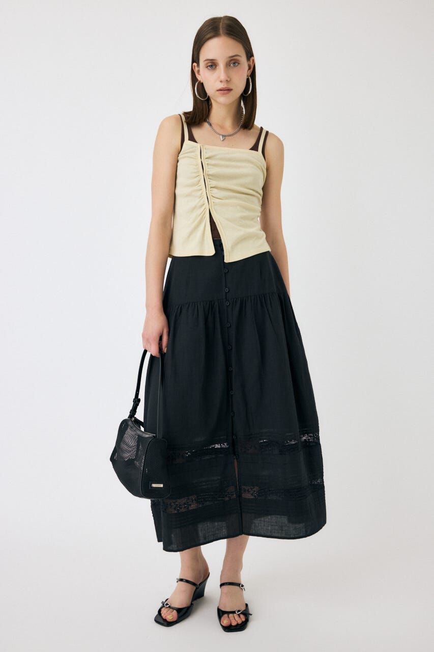 MOUSSY「COTTON マキシスカート」|スカート|BLK