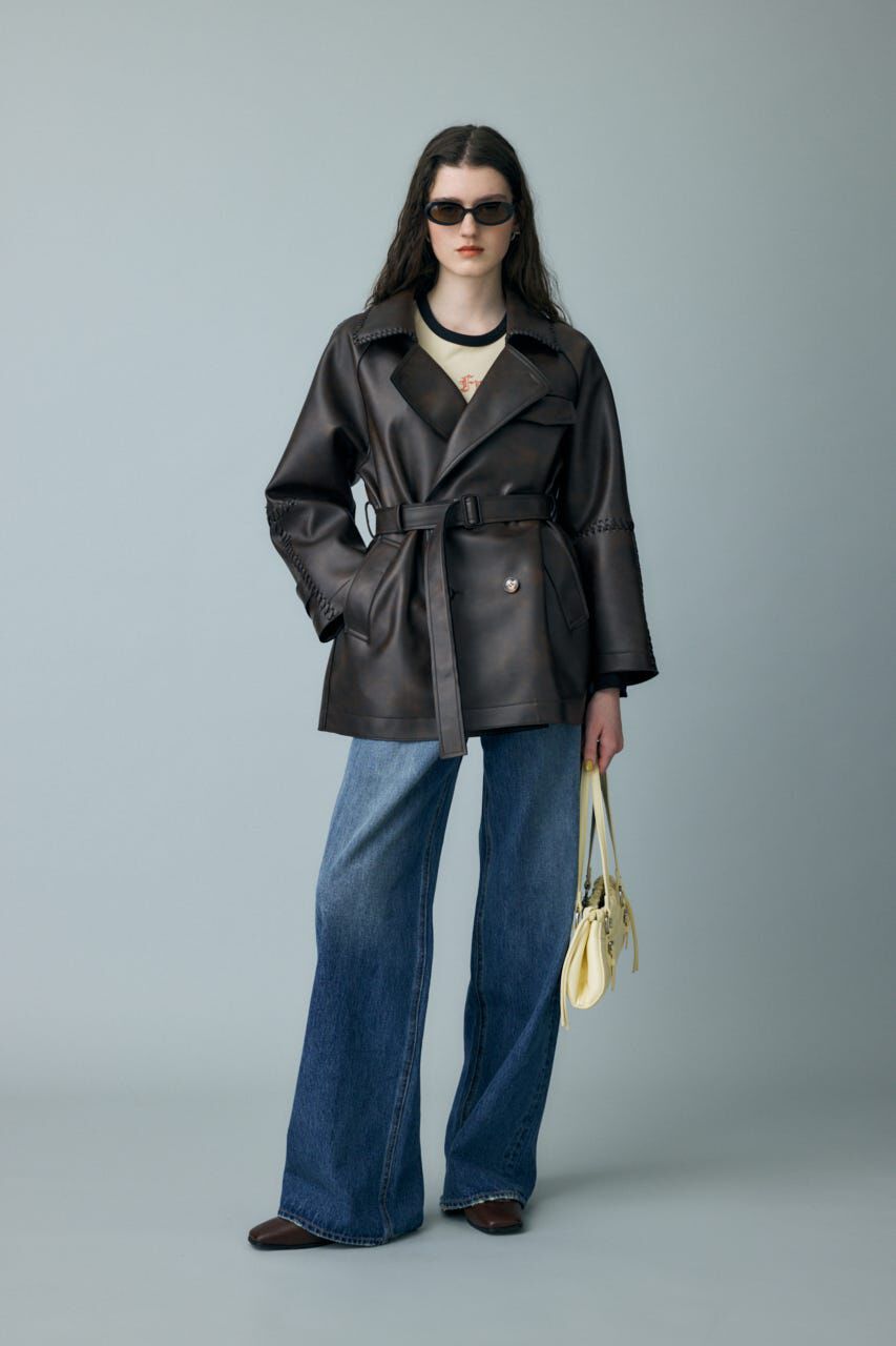 MOUSSY「CROSS WAIST WIDE STRAIGHT」|デニム|