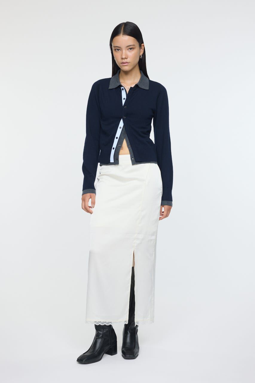 MOUSSY「DOUBLE LAYERED ニットシャツ」|シャツ・ブラウス|