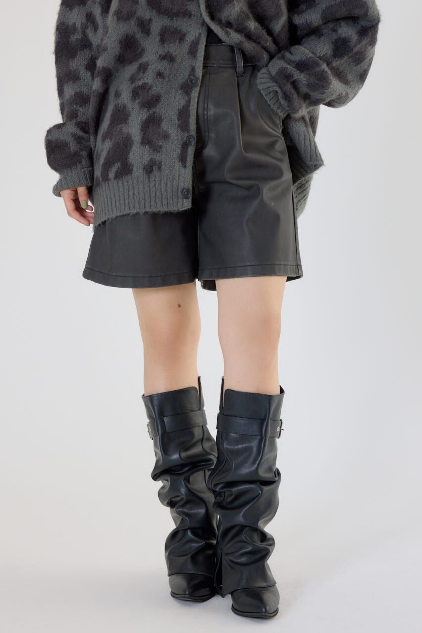 RODEO CROWNS「ヴィンテージフェイクレザーハーフパンツ」|その他|BLK