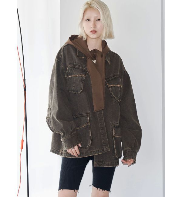 EMODA「【VEQUM】BOXY DENIM BZ」|ブルゾン・スタジャン|