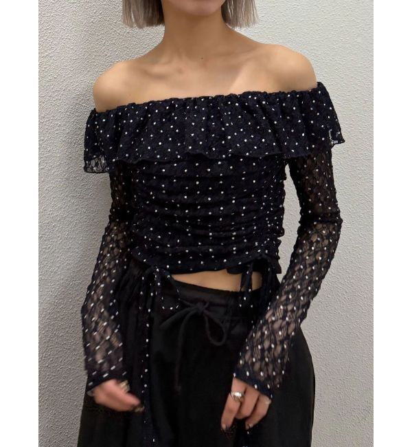 EMODA「オフショルダーギャザートップ」|Tシャツ・カットソー|