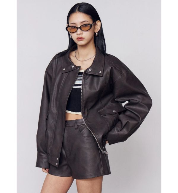 EMODA「FAUXレザーショートパンツ」|その他|