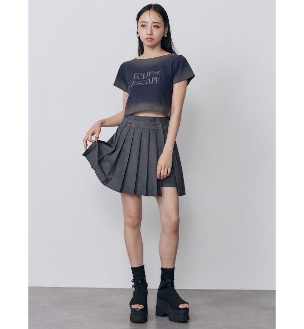 MURUA「シャドウクロップドTシャツ」|Tシャツ・カットソー|