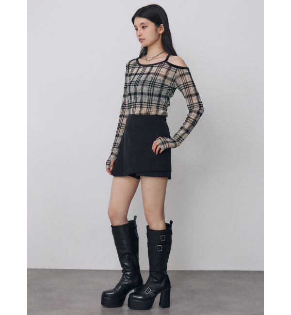 MURUA「スカートレイヤードショートパンツ【セットアップ着用可】」|スカート|