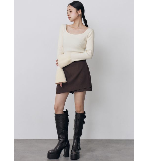 MURUA「スカートレイヤードショートパンツ【セットアップ着用可】」|スカート|