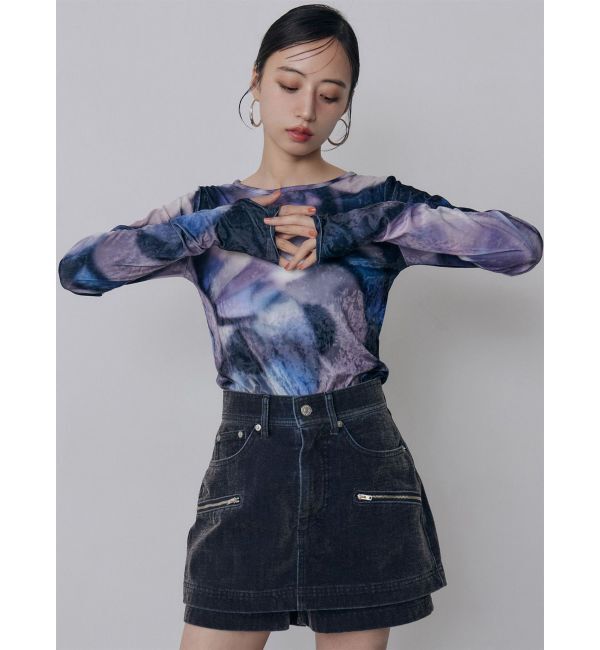 MURUA「ネオグラフィックベロアトップス」|Tシャツ・カットソー|