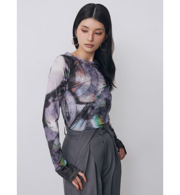 MURUA「ネオグラフィックベロアトップス」|Tシャツ・カットソー|