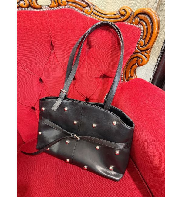 EVRIS「スタッズモチーフBIGショルダーBAG」|ショルダー・メッセンジャー|ブラック