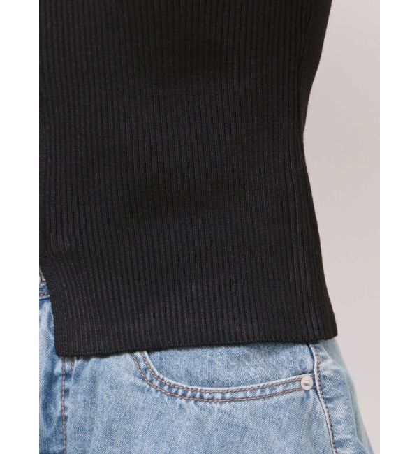 EVRIS「Embroidery ZIP ニットトップス」|ニット・セーター|