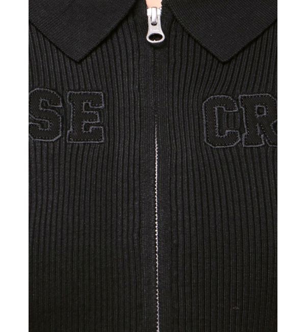 EVRIS「Embroidery ZIP ニットトップス」|ニット・セーター|