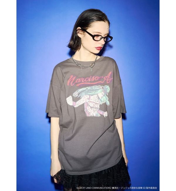 jouetie「【アニメ『ジョジョの奇妙な冒険 ストーンオーシャン』&times;jouetie】オーバーTシャツ」|Tシャツ・カットソー|ブラック