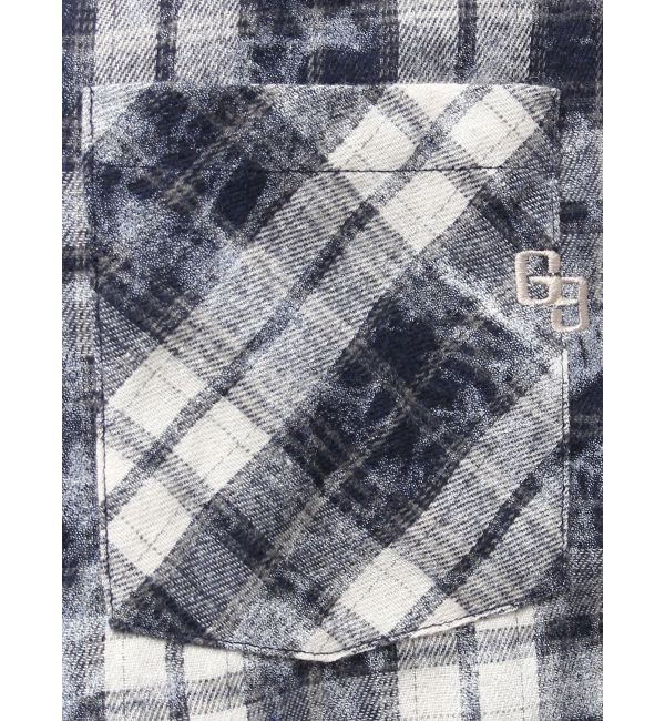 GYDA「processing checkered print looseシャツ」|シャツ・ブラウス|