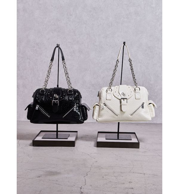 GYDA「GG bijouエナメルクロコ ボストンBAG」|ボストンバッグ|