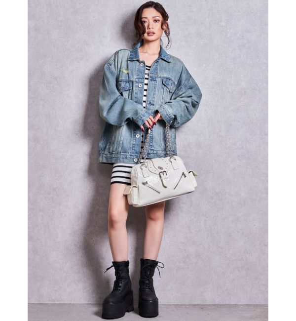 GYDA「GG bijouエナメルクロコ ボストンBAG」|ボストンバッグ|