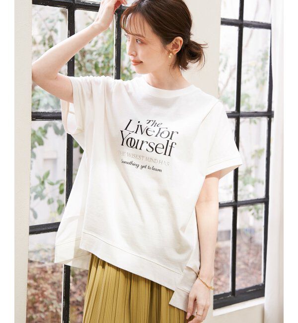 ikka「ロゴフォトプリントチュニックＴ」|その他|オフホワイト