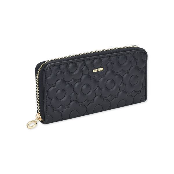 MARY QUANT「キルトフォームデイジー パース」|財布|ブラック