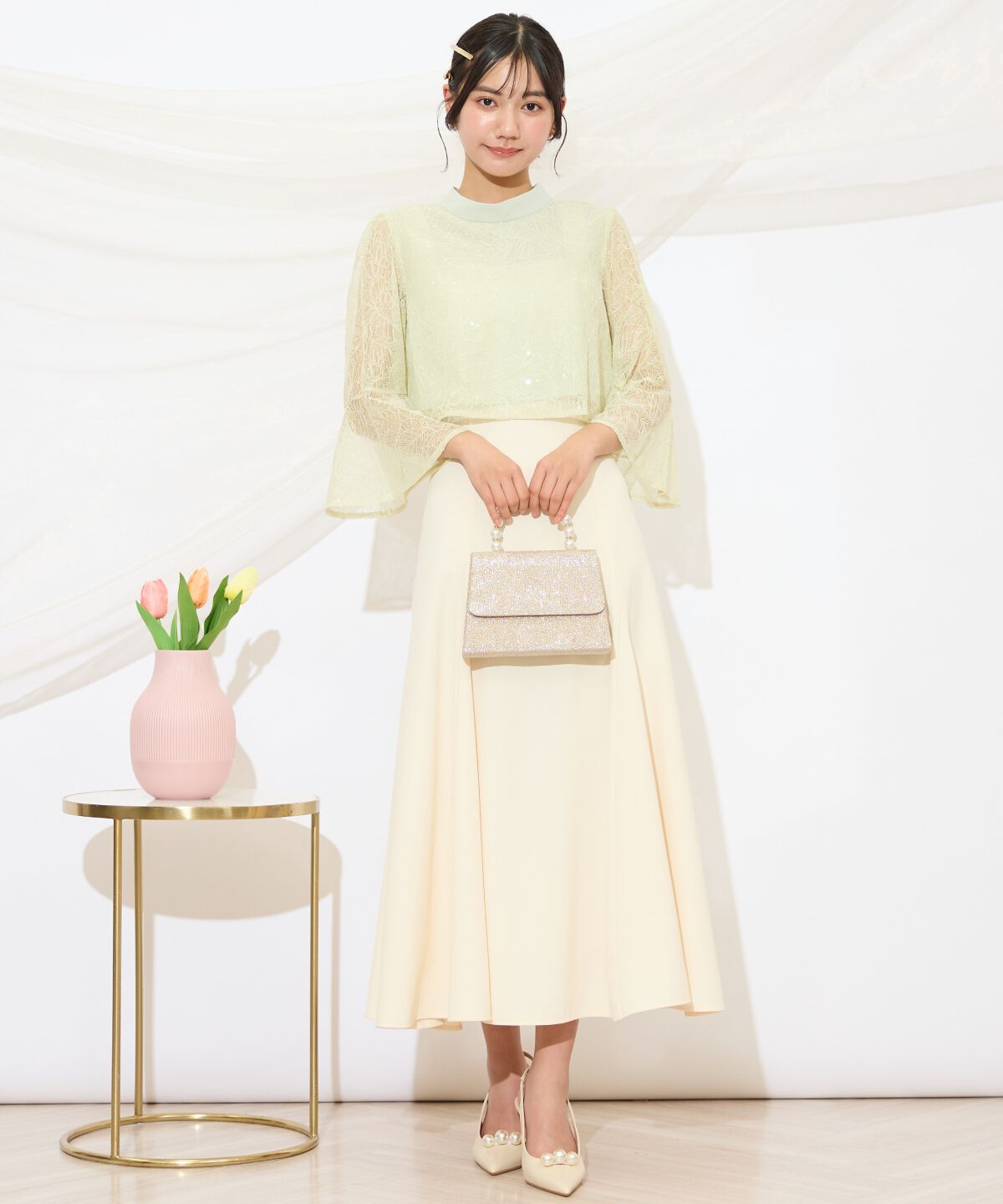 WILLSELECTION「バックレースアップワンピース」|ドレス|