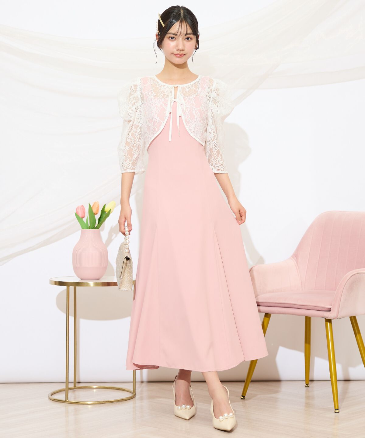 WILLSELECTION「バックレースアップワンピース」|ドレス|