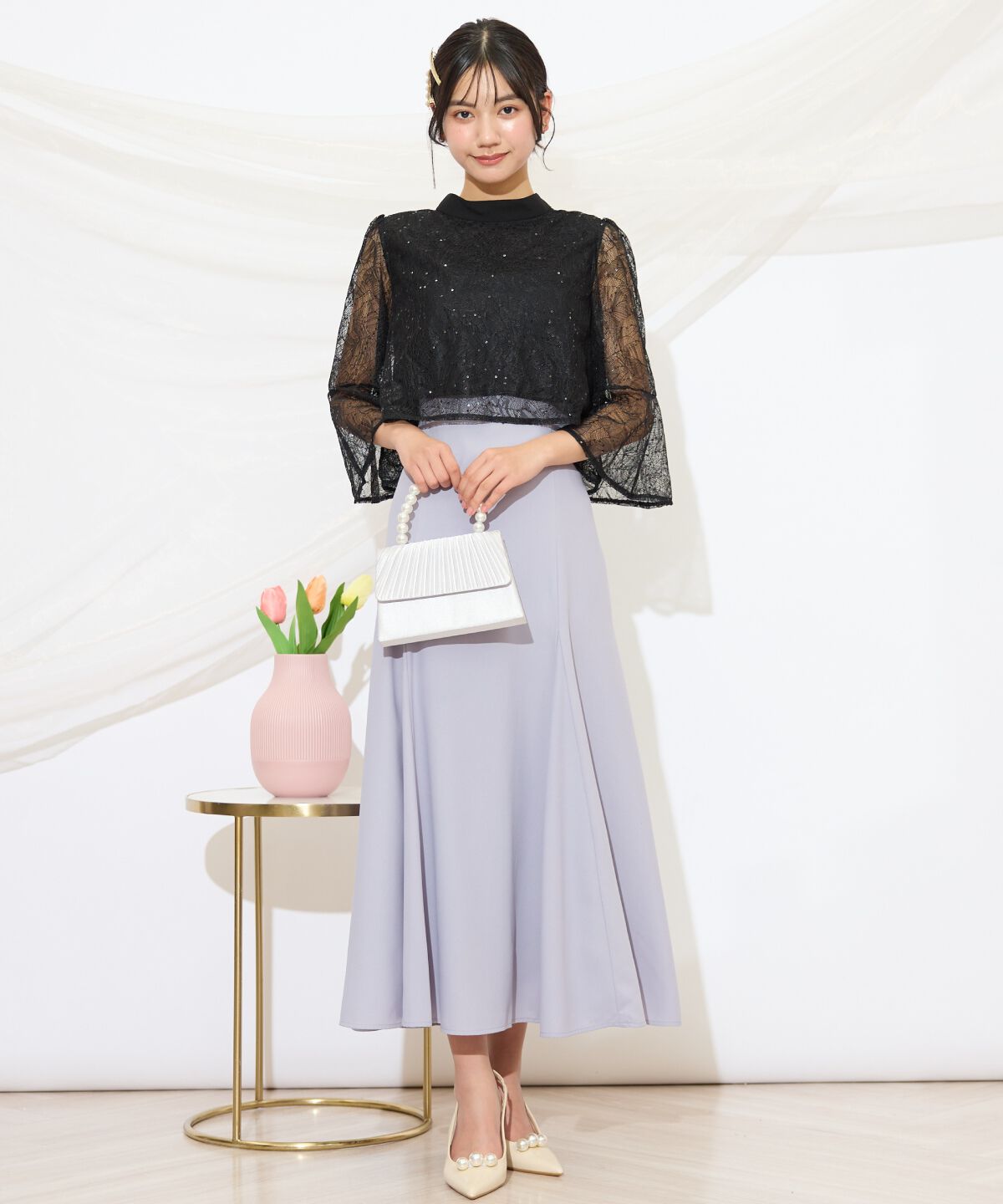 WILLSELECTION「バックレースアップワンピース」|ドレス|