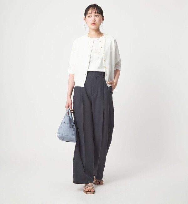 UNITED ARROWS green label relaxing「ハーフスリーブ ニット カーディガン ウォッシャブル 接触冷感 UVカット」|カーディガン|