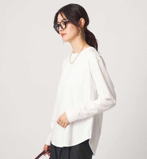 UNITED ARROWS green label relaxing「ラウンドヘム スムース ロングスリーブ プルオーバー カットソー」|Tシャツ・カットソー|