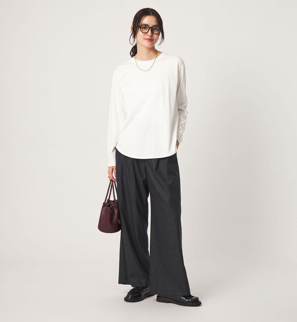 UNITED ARROWS green label relaxing「ラウンドヘム スムース ロングスリーブ プルオーバー カットソー」|Tシャツ・カットソー|