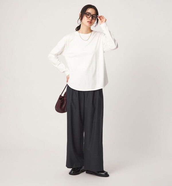 UNITED ARROWS green label relaxing「ラウンドヘム スムース ロングスリーブ プルオーバー カットソー」|Tシャツ・カットソー|