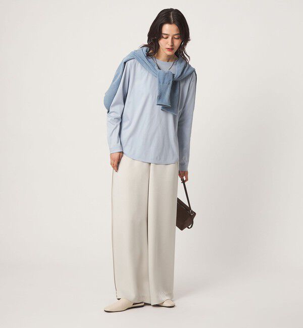 UNITED ARROWS green label relaxing「ラウンドヘム スムース ロングスリーブ プルオーバー カットソー」|Tシャツ・カットソー|